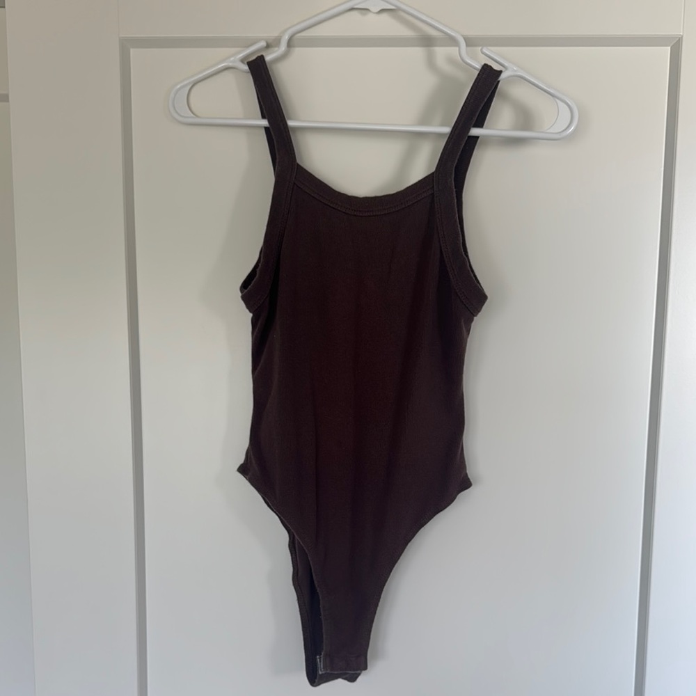 Princess Polly brown tank bodysuit S